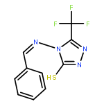 3H-1,2,4-Triazole-3-thione, 2,4-dihydro-4-[(phenylmethylene)amino]-5-(trifl uoromethyl)- (en)