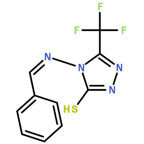 3H-1,2,4-Triazole-3-thione, 2,4-dihydro-4-[(phenylmethylene)amino]-5-(trifl uoromethyl)- (en)