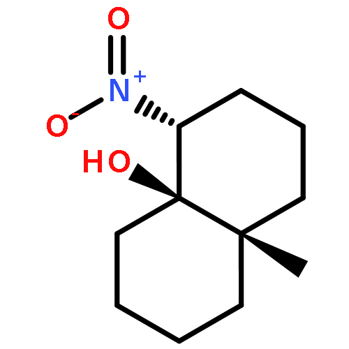 4a(2H)-Naphthalenol, octahydro-8a-methyl-4-nitro-, (4R,4aR,8aS)-rel-