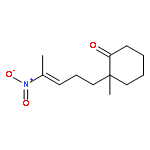 CYCLOHEXANONE, 2-METHYL-2-(4-NITRO-3-PENTENYL)-