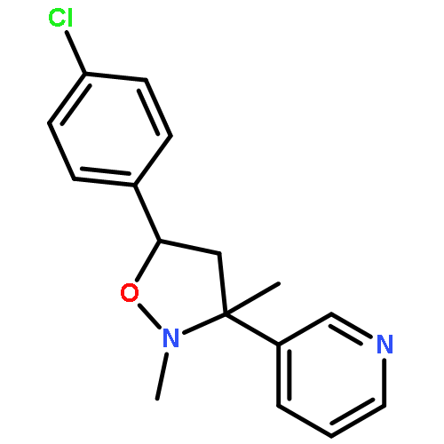 Pyridine, 3-[5-(4-chlorophenyl)-2,3-dimethyl-3-isoxazolidinyl]-