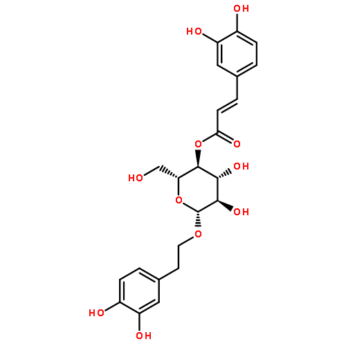 b-D-Glucopyranoside,2-(3,4-dihydroxyphenyl)ethyl, 4-[(2E)-3-(3,4-dihydroxyphenyl)-2-propenoate]