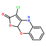 4H-Furo[2,3-b][1,4]benzoxazin-2(9aH)-one, 3-chloro-