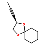 1,4-DIOXASPIRO[4.5]DECANE, 2-(1-PROPYNYL)-, (2R)-