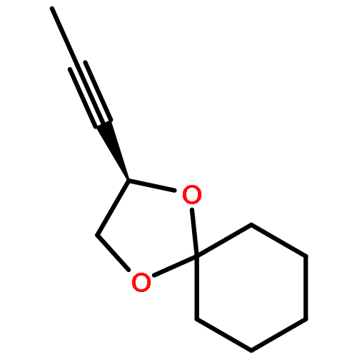 1,4-DIOXASPIRO[4.5]DECANE, 2-(1-PROPYNYL)-, (2R)-