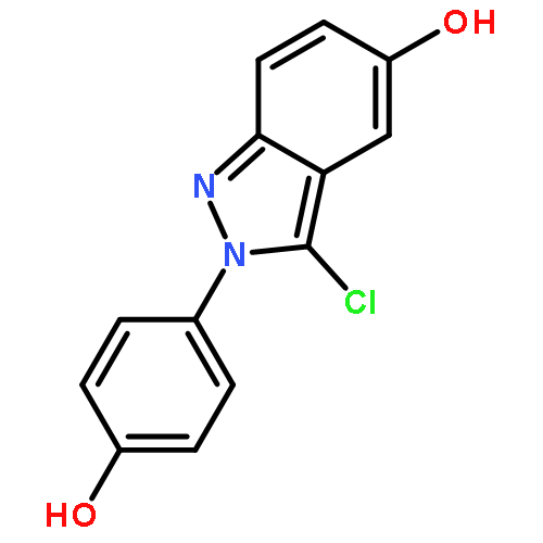 3-Chloro-2-(4-hydroxy-phenyl)-2H-indazol-5-ol