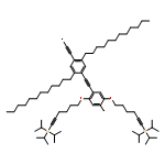 Poly[[2,5-bis[[6-[tris(1-methylethyl)silyl]-5-hexynyl]oxy]-1,4-phenylene]-1,
2-ethynediyl(2,5-didodecyl-1,4-phenylene)-1,2-ethynediyl]