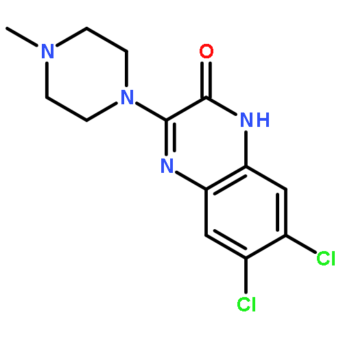 2(1H)-QUINOXALINONE, 6,7-DICHLORO-3-(4-METHYL-1-PIPERAZINYL)-