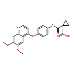 Cyclopropanecarboxylic acid,1-[[[4-[(6,7-dimethoxy-4-quinolinyl)oxy]phenyl]amino]carbonyl]-