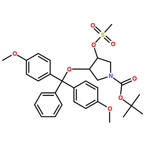 (3R,4S)-tert-Butyl 3-(bis(4-methoxyphenyl)(phenyl)methoxy)-4-((methylsulfonyl)oxy)pyrrolidine-1-carboxylate