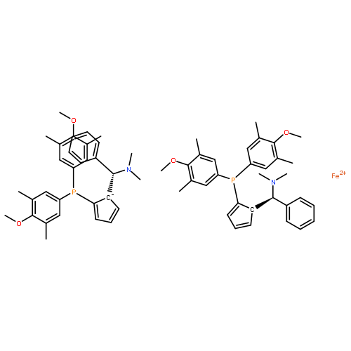 Ferrocene,1,1'-bis[bis(4-methoxy-3,5-dimethylphenyl)phosphino]-2,2'-bis[(S)-(dimethylamino)phenylmethyl]-,(1S,1'S)- (9CI)