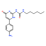 UREA, N-[6-(4-AMINOPHENYL)-1,4-DIHYDRO-4-OXO-2-PYRIMIDINYL]-N'-HEXYL-