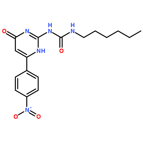 Urea, N-[1,4-dihydro-6-(4-nitrophenyl)-4-oxo-2-pyrimidinyl]-N'-hexyl-