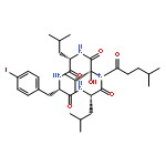 Cyclo[(2S)-2-hydroxy-4-methylpentanoyl-L-valyl-L-leucyl-4-iodo-L-phenyl
alanyl-L-leucyl]