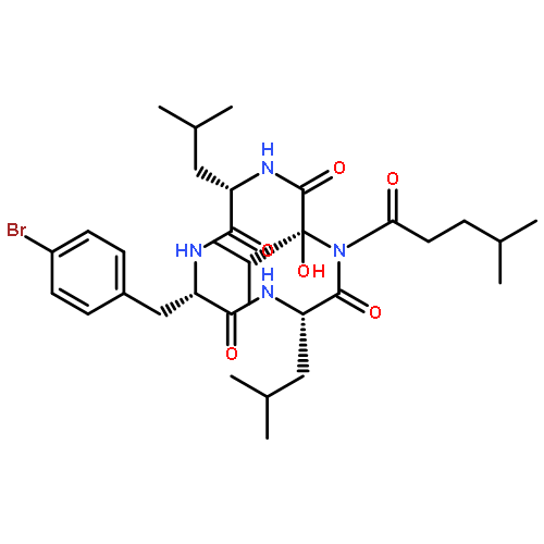 CYCLO[(2S)-2-HYDROXY-4-METHYLPENTANOYL-L-VALYL-L-LEUCYL-4-BROMO-L-PHENYLALANYL-L-LEUCYL]