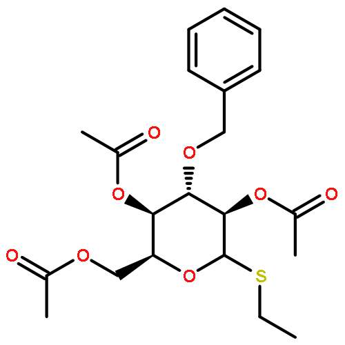 L-Idopyranoside, ethyl 3-O-(phenylmethyl)-1-thio-, triacetate