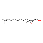 Oxiranemethanol, 3-methyl-3-[(3E)-8-methyl-3,7-nonadienyl]-, (2R,3R)-