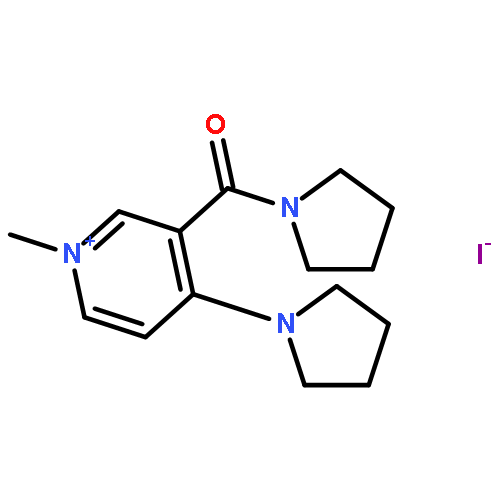 PYRIDINIUM, 1-METHYL-4-(1-PYRROLIDINYL)-3-(1-PYRROLIDINYLCARBONYL)-, IODIDE
