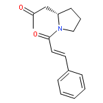 Pyrrolidine, 1-[(2E)-1-oxo-3-phenyl-2-propenyl]-2-(2-oxopropyl)-, (2S)-