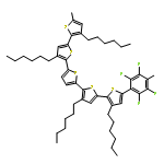 Poly[(3,3''',3'''',4'-tetrahexyl[2,2':5',2'':5'',2''':5''',2''''-quinquethiophene]-5,
5''''-diyl)(2,3,5,6-tetrafluoro-1,4-phenylene)]