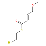 2-BUTENETHIOIC ACID, 4-METHOXY-, S-(2-MERCAPTOETHYL) ESTER