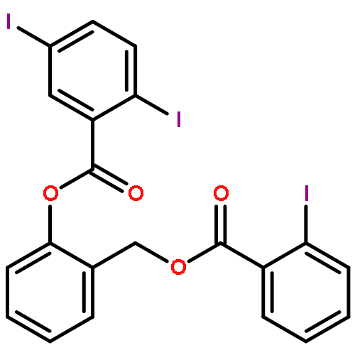 Benzoic acid, 2,5-diiodo-, 2-[[(2-iodobenzoyl)oxy]methyl]phenyl ester