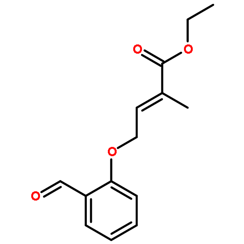 2-Butenoic acid, 4-(2-formylphenoxy)-2-methyl-, ethyl ester, (2E)-