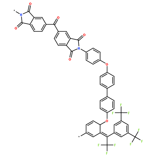 Poly[(1,3-dihydro-1,3-dioxo-2H-isoindole-2,5-diyl)carbonyl(1,3-dihydro-
1,3-dioxo-2H-isoindole-5,2-diyl)-1,4-phenyleneoxy-1,4-phenylene[1-[3,5
-bis(trifluoromethyl)phenyl]-2,2,2-trifluoroethylidene]-1,4-phenyleneoxy-1
,4-phenylene]