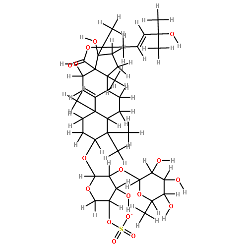 3beta-O-[beta-d-quinovopyranosyl-(1->2)-4-O-sodium sulfate-beta-D-xylopyranosyl]-25-hydroxyholosta-9,23-diene-12alpha,17alpha-diol