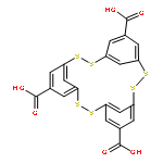 2,3,9,10,16,17-HEXATHIATETRACYCLO[16.3.1.14,8.111,15]TETRACOSA-1(22),4,6,8(24),11,13,15(23),18,20-NONAENE-6,13,20-TRICARBOXYLIC ACID