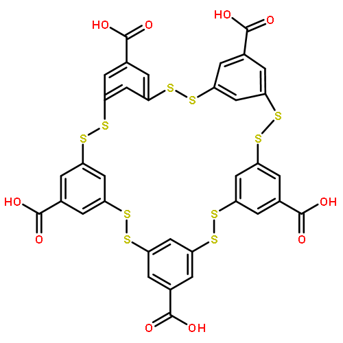 2,3,9,10,16,17,23,24,30,31-DECATHIAHEXACYCLO[30.3.1.14,8.111,15.118,22.125,29]TETRACONTA-1(36),4,6,8(40),11,13,15(39),18,20,22(38),25,27,29(37),32,34-PENTADECAENE-6,13,20,27,34-PENTACARBOXYLIC ACID