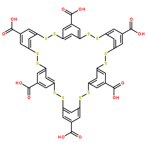 2,3,9,10,16,17,23,24,30,31,37,38-Dodecathiaheptacyclo[37.3.1.14,8.11
1,15.118,22.125,29.132,36]octatetraconta-1(43),4,6,8(48),11,13,15(47),18,2
0,22(46),25,27,29(45),32,34,36(44),39,41-octadecaene-6,13,20,27,34
,41-hexacarboxylic acid