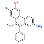 Phenanthridinium, 3,8-diamino-5-ethyl-2-hydroxy-6-phenyl-