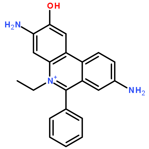 Phenanthridinium, 3,8-diamino-5-ethyl-2-hydroxy-6-phenyl-