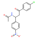 ACETAMIDE, N-[3-(4-CHLOROPHENYL)-1-(4-NITROPHENYL)-3-OXOPROPYL]-