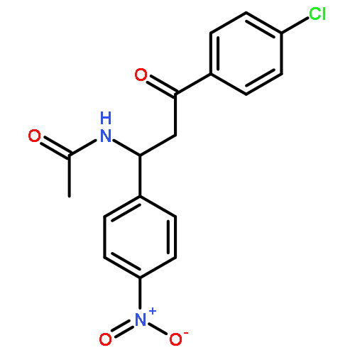 ACETAMIDE, N-[3-(4-CHLOROPHENYL)-1-(4-NITROPHENYL)-3-OXOPROPYL]-