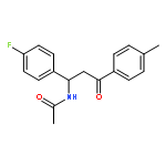 ACETAMIDE, N-[1-(4-FLUOROPHENYL)-3-(4-METHYLPHENYL)-3-OXOPROPYL]-