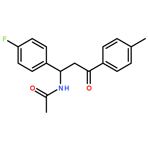 ACETAMIDE, N-[1-(4-FLUOROPHENYL)-3-(4-METHYLPHENYL)-3-OXOPROPYL]-