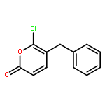 2H-Pyran-2-one, 6-chloro-5-(phenylmethyl)-