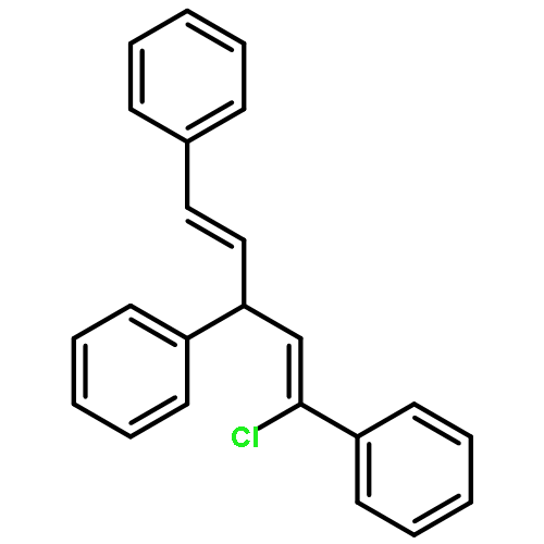 Benzene, 1,1',1''-[(1Z,4E)-1-chloro-1,4-pentadiene-1,3,5-triyl]tris-