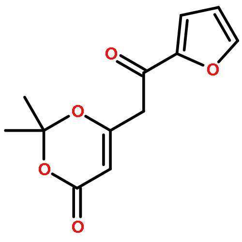 4H-1,3-DIOXIN-4-ONE, 6-[2-(2-FURANYL)-2-OXOETHYL]-2,2-DIMETHYL-