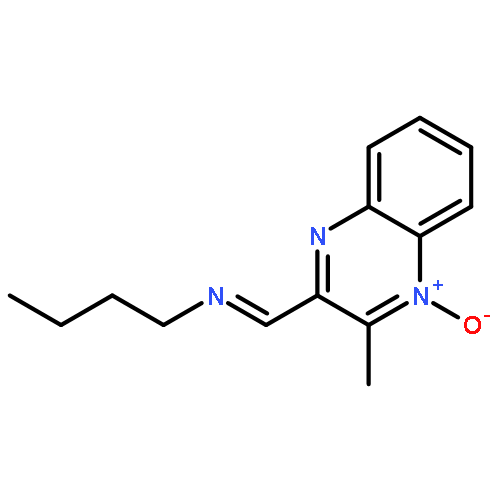 1-Butanamine, N-[(3-methyl-4-oxido-2-quinoxalinyl)methylene]-