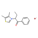 Thiazolium, 3-(1-benzoylpropyl)-4,5-dimethyl-, bromide