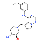 (3R,4R)-4-amino-1-[[4-(3-methoxyanilino)pyrrolo[2,1-f][1,2,4]triazin-5-yl]methyl]piperidin-3-ol