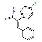 2H-INDOL-2-ONE, 6-CHLORO-1,3-DIHYDRO-3-(PHENYLMETHYLENE)-, (3E)-