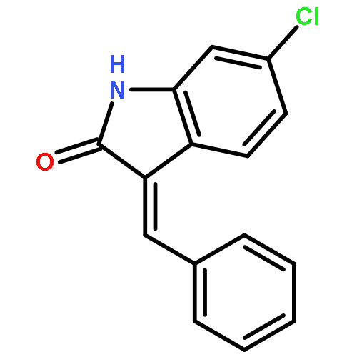 2H-INDOL-2-ONE, 6-CHLORO-1,3-DIHYDRO-3-(PHENYLMETHYLENE)-, (3E)-