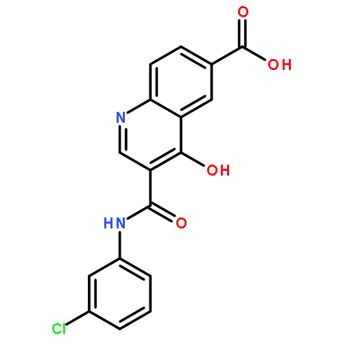 6-Quinolinecarboxylic acid,3-[[(3-chlorophenyl)amino]carbonyl]-4-hydroxy-