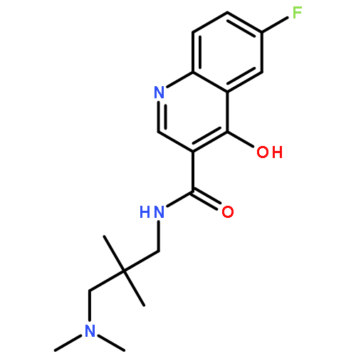 3-Quinolinecarboxamide,N-[3-(dimethylamino)-2,2-dimethylpropyl]-6-fluoro-4-hydroxy-