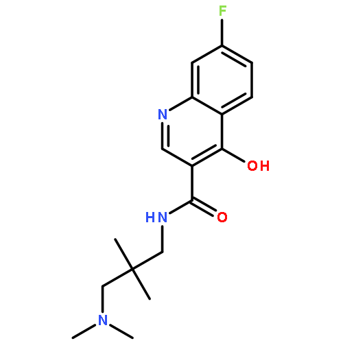 3-Quinolinecarboxamide,N-[3-(dimethylamino)-2,2-dimethylpropyl]-7-fluoro-4-hydroxy-