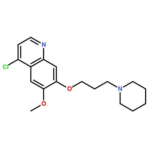 QUINOLINE, 4-CHLORO-6-METHOXY-7-[3-(1-PIPERIDINYL)PROPOXY]-